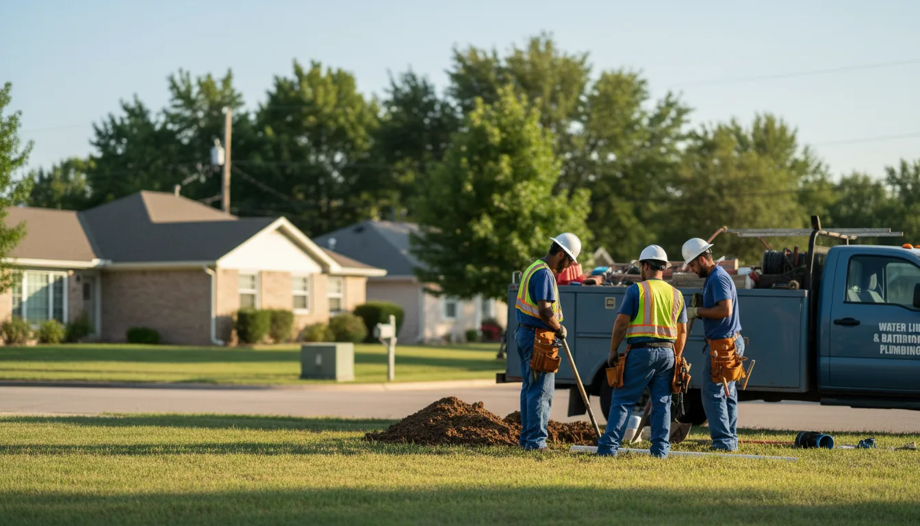 Residential water line and bathroom plumbing service in Celina, TN